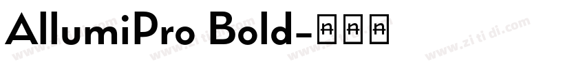 AllumiPro Bold字体转换